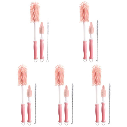 5Ensembles Brosse Silicone Rose 360 Nettoyage 1