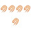 5Pcs Light Brown Bag Strap Replacement Durable Handbag Chain for DIY 4