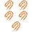 5Pcs Light Brown Bag Strap Replacement Durable Handbag Chain for DIY 7