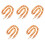 5Pcs Light Brown Bag Strap Replacement Durable Handbag Chain for DIY 3