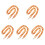 5Pcs Light Brown Bag Strap Replacement Durable Handbag Chain for DIY 2