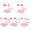 5Ensembles Oreilles Rose Costume Queue Enfants 4