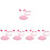 5Ensembles Oreilles Rose Costume Queue Enfants 7