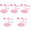 5Ensembles Oreilles Rose Costume Queue Enfants 5