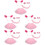 5Ensembles Oreilles Rose Costume Queue Enfants 8