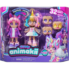 Personalisierbare Puppe - BANDAI - Animakii - HEA26348 - Einhorn und Fledermaus