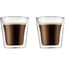 Set 2 Gläser - BODUM - Kanteen - Doppelwandig - 0.1 l - Transparent