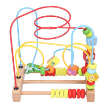 Holz-Perlenlabyrinth-Spiel - Leuchtende Farben 15 x 22 x 21,3 cm