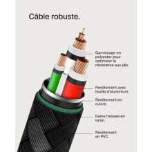 Geflochtenes C-C-Kabel, 2m WEISS Belkin Geflochtenes C-C-Kabel, 2m