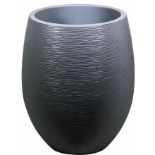 Blumentopf - GRAPHIT - Kunststoff - Anthrazitgrau - Rund (Ei) - Ø50xH53cm - 53L - EDA