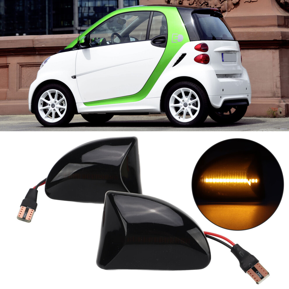 Smoked Shell Side Marker For Smart Fortwo 2007-2014 Black/Light 9411371726559
