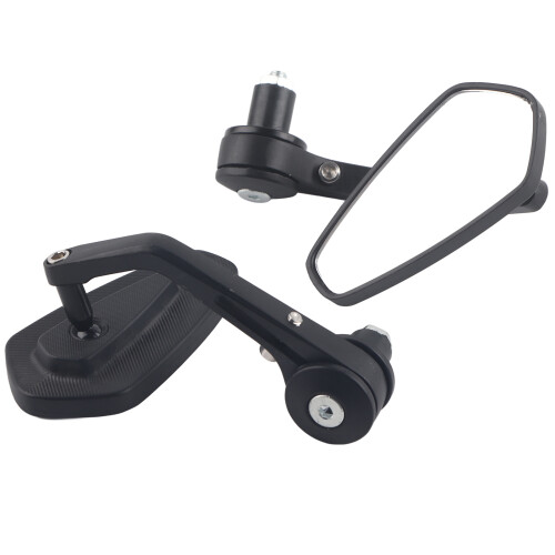 Espelhos retrovisores de extremidade de guidão para motocicletas, compatíveis com guidões universais de 7/8 polegadas, com design ajustável e