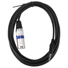3 Meter langes Kabel mit 3,5mm Stereo-Klinkenstecker zu 3-poligem XLR-Männchenstecker für Mikrofon-Audio-Aufnahmen