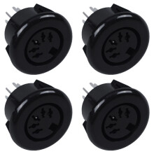 4X Female 5 Pin DIN Plug Panel Mounted Keyboard Cable Connector Adapter