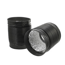 1Ensemble Tuyau D'air Flexible En PVC Et Aluminium Noir Renforcé