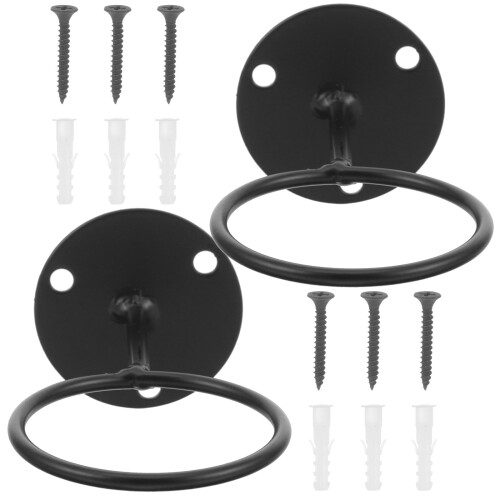 6Ensembles Rangement Mural Baseball Golf Support Noir