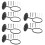 6Ensembles Rangement Mural Baseball Golf Support Noir 9