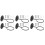 6Ensembles Rangement Mural Baseball Golf Support Noir 6