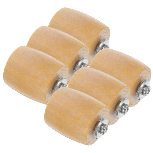 18Pcs Universal Pot Handle Replacement Wood Knobs Khaki Kitchen Grip 2