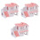 3Pièces Habitat Hamster Bois Rose Double- Ludiques Pets 3