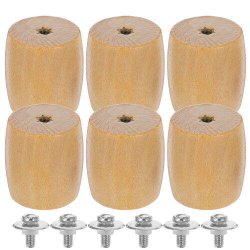 18Pcs Universal Pot Handle Replacement Wood Knobs Khaki Kitchen Grip 1