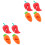 8Pièces -Couvercle Silicone Forme Carotte Piment Décor Cuisine 3