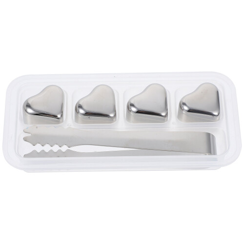 3Ensembles Blocs De Glace Coeur En Acier Inoxydable, Usage Bar
