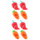 8Pièces -Couvercle Silicone Forme Carotte Piment Décor Cuisine 5