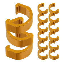 15Pièces Pinces C Aluminium Or, Maintien Câbles Freins