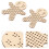 48Pièces Formes Bois À Broder Style Rustique Beige Pour Déco DIY 10