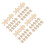 48Pièces Formes Bois À Broder Style Rustique Beige Pour Déco DIY 9