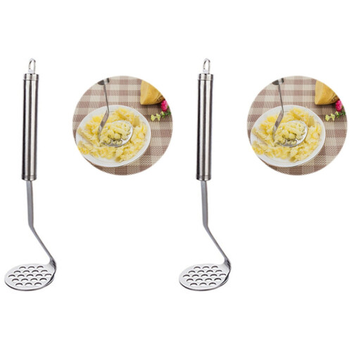 2Pièces -Purée En Acier Inoxydable Argenté Idéal De 1