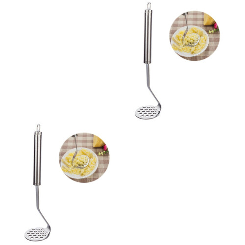 2Pièces -Purée En Acier Inoxydable Argenté Idéal De 2