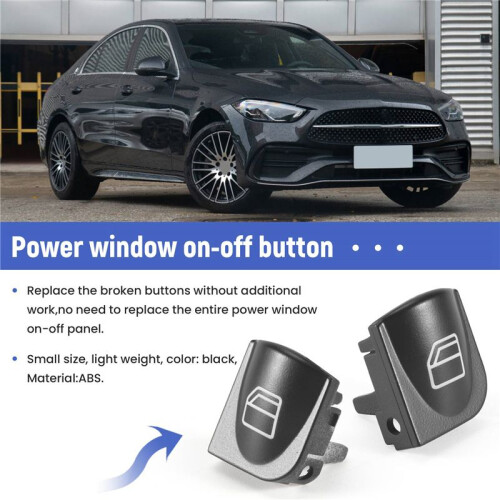 Window  Button Covers for   W203 W208 C Clk Class Front Left+Right Window  Repair Button Caps 2