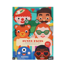 Sticker Activity Set Funny Faces by Petit Collage Other Book
