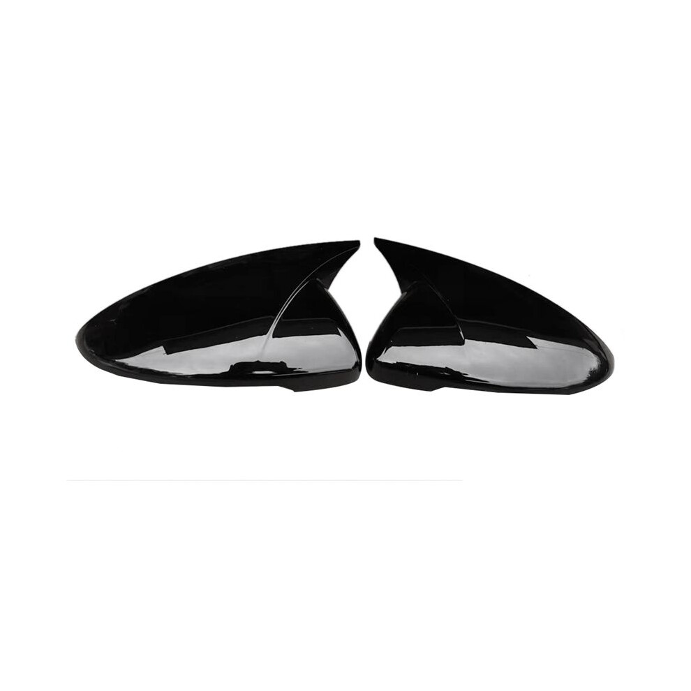 1Pair Rearview Mirror Cover For Forte K3 Cerato 2019-2023 Mirror Modified Ox Horn Shell Sticker Bright Black 6032964812997