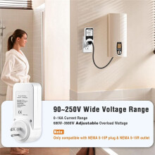 Watt Meter, Plug-in Socket Power Meter, Wide Range, Backlit Large Display, Electricity Usage Monitor US Plug