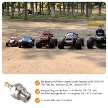 70117 Glow Plug for T1 N3 N4 Hot Spark Nitro Engine Parts Replace OS 8 for   HSP HPI Redcat 1/8 1/10 RC Car