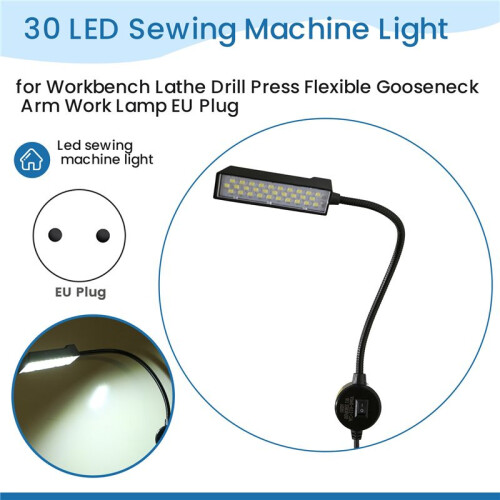30 LED Sewing Machine Light Sewing Lighting for Workbench Lathe Drill Press Flexible Gooseneck Arm Work Lamp EU Plug 2