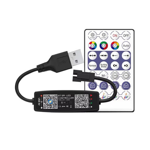 WS2812B Controller Remote Control  Music APP Control for Pixel LED Strip Light SK6812 WS2811 WS2812 USB 5V