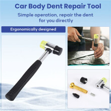 Carrosserie Verveloos Dent Repair Tools Kits Knockdown Metal Tap Down Pen Dent Lifter Dent Fix Tools met 9 Koppen