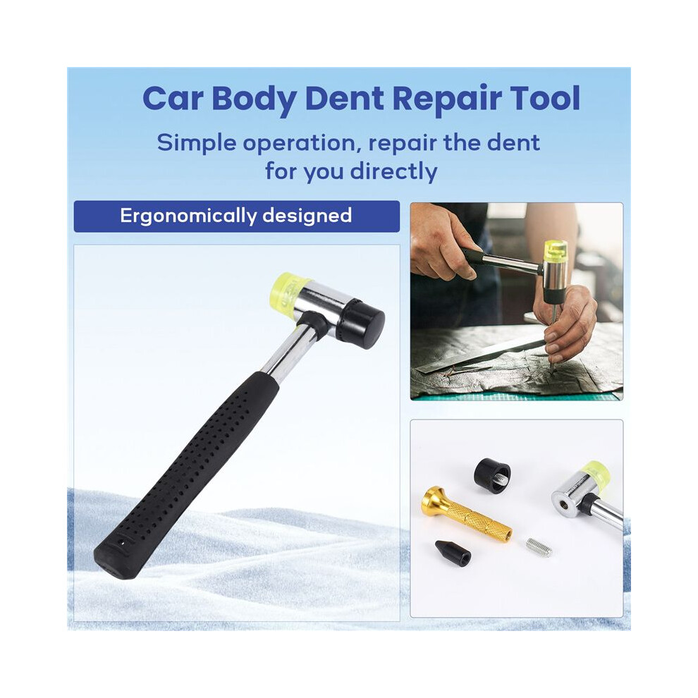 Car Body Paintless Dent Repair Tools Kits Knockdown Metal Tap Down Pen Dent Lifter Dent Fix Tools With 9 Heads 4711675123876