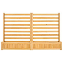 Panneau de clôture en bois - DUOKU - SS002 - 2 panneaux avec jardinières - 914x1143 mm - Intimité et ventilation
