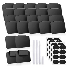 24PCS Basket Labels, Premium Bin Basket Labels Clip , Pantry Basket Labels Tags for Storage Bins Fabric Squares