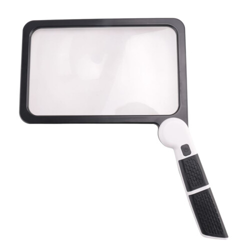 Full-Page 5X Magnifying Glass for Reading, Folding Lighted Magnifier with 48 LED Lights, Rectangular Handhold Magnifier 1