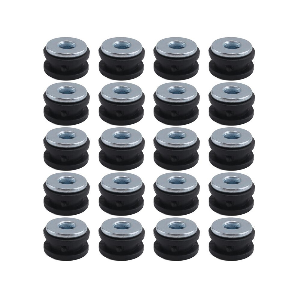 20Pcs Motorcycle Rubber Grommets Kits Motorcycle Windshield Bolts For Fairings Rubber 4711046436673