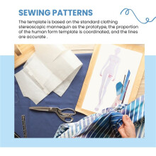 Reglas de IlustracióN de Moda Plantillas de Bocetos Regla de Costura DiseñO de Patrones Humanoides MedicióN de Ropa, Tipo A
