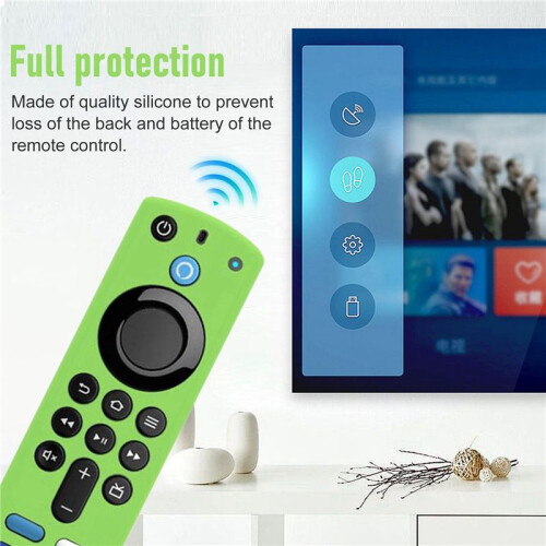 Silicone Remote Control Cover for Fire TV Stick 4K 3Rd Gen 3Rd Generation Anti-Slip Remote Protector Case(Green) 2
