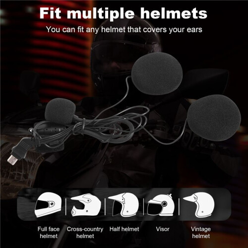 Motorhelm  Headset Microfoon Speaker Headset Accessoires voor Halve Helm 2