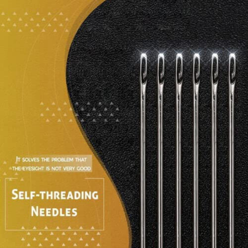Self-Threading Needles,Sewing Needles for Hand Sewing,for the Elderly,Easy Side Threading Stitching Pins B 2